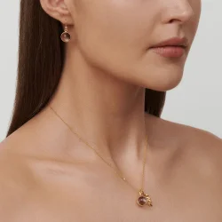 Julie Sandlau: Prime Vedhng - Dusty Rose - Forgyldt Slv - PD19GDDSROCR 