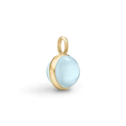 Julie Sandlau: Prime Vedhng - Milky Aqua - Forgyldt Slv - PD19GDMLAQCR