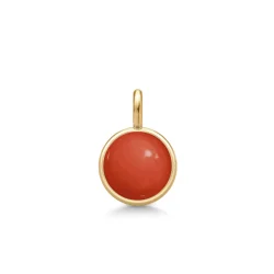 Julie Sandlau: Prime Vedh�ng - Red Coral - Forgyldt S�lv - PD19GDRECOCR