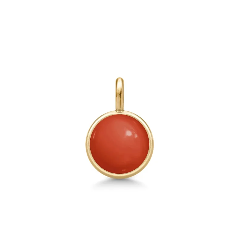 Julie Sandlau: Prime Vedh�ng - Red Coral - Forgyldt S�lv - PD19GDRECOCR