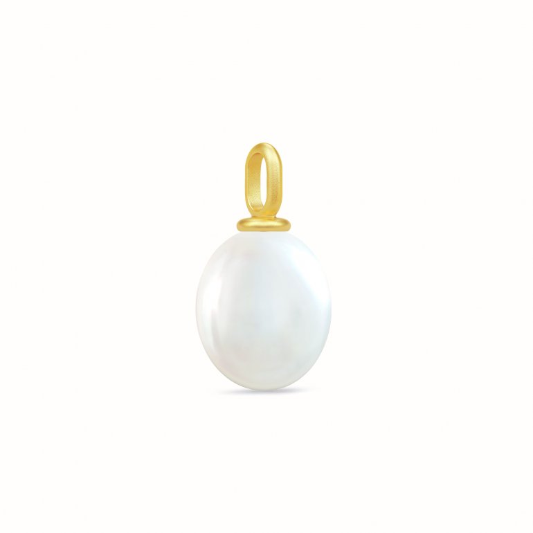 Julie Sandlau: Callas vedhng - Forgyldt slv - Hvid ferskvands perle - PD231GDWHPL