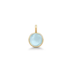 Julie Sandlau: Little Prime Pendant - Vedhng - Milky Aqua - Forgyldt slv - PD374GDMLAQCR 