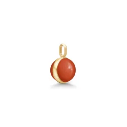 Julie Sandlau: Little Prime Pendant - Vedh�ng - Red Coral - Forgyldt s�lv - PD374GDRECOCR