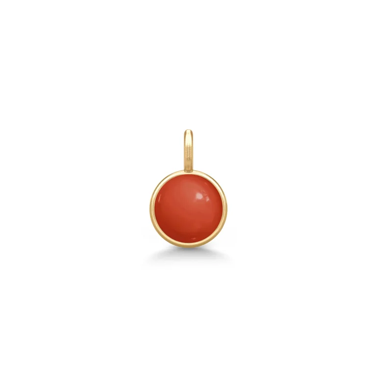 Julie Sandlau: Little Prime Pendant - Vedh�ng - Red Coral - Forgyldt s�lv - PD374GDRECOCR