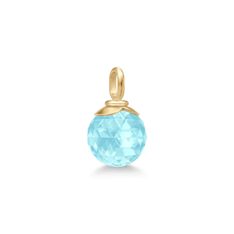 Julie Sandlau: Berry Pendant - Vedhng - Ice Blue - Forgyldt slv - PD379GDIBCRCZ