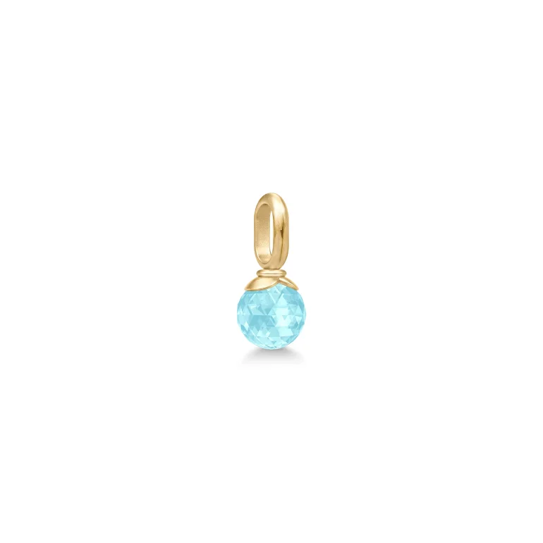 Julie Sandlau: Berry Small Pendant - Vedhng - Ice Blue - Forgyldt slv - PD381GDIBCRCZ
