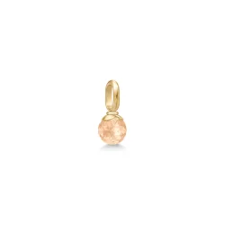 Julie Sandlau: Berry Small Pendant - Vedhng - Peach Morganite - Forgyldt Slv - PD381GDPEACRCZ