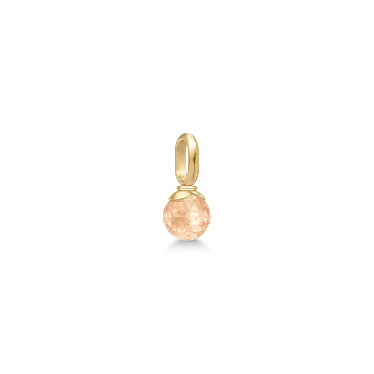Julie Sandlau: Berry Small Pendant - Vedhng - Peach Morganite - Forgyldt Slv - PD381GDPEACRCZ