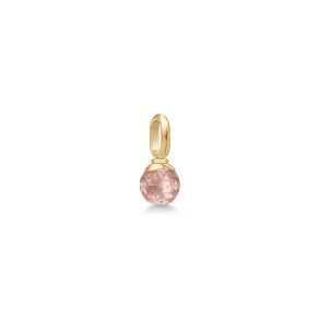Julie Sandlau: Berry Small Pendant - Vedhng - Turmalin Rose - Forgyldt slv - PD381GDTRCRCZ