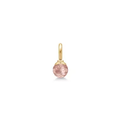Julie Sandlau: Berry Small Pendant - Vedhng - Turmalin Rose - Forgyldt slv - PD381GDTRCRCZ