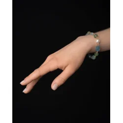 Dulong: Aqua Piccolo Armbnd - Guld - perler - 104150A53-4