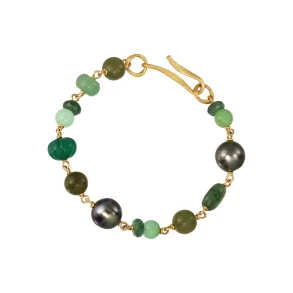 Dulong: Jungle Piccolo Armbnd - Guld - perler - 104150A56-4