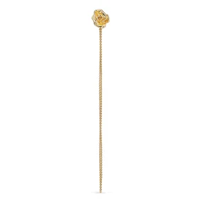 Jane Knig: Rose Chain Stud rering - restik - Lille - FORGYLDT - RCS-HOL23-G