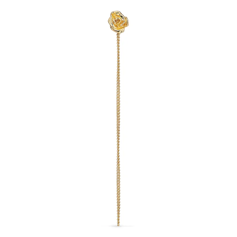 Jane Knig: Rose Chain Stud rering - restik - Lille - FORGYLDT - RCS-HOL23-G