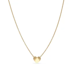 Jane Knig: REFLECTION HEART NECKLACE halskde - FORGYLDT Sterlingslv - RHN01-G-AW2000