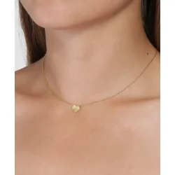 Jane Knig: REFLECTION HEART NECKLACE halskde - FORGYLDT Sterlingslv - RHN01-G-AW2000