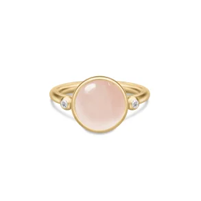 Julie Sandlau: Prime Ring - Milky Rose Crystal - Forgyldt s�lv - RI248GDMLROCRCZ