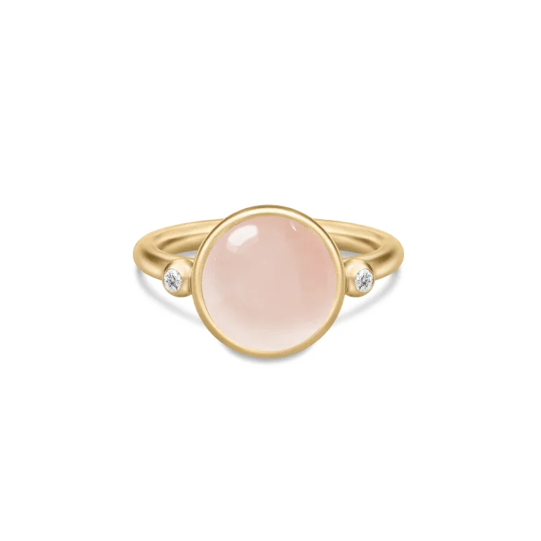 Julie Sandlau: Prime Ring - Milky Rose Crystal - Forgyldt s�lv - RI248GDMLROCRCZ