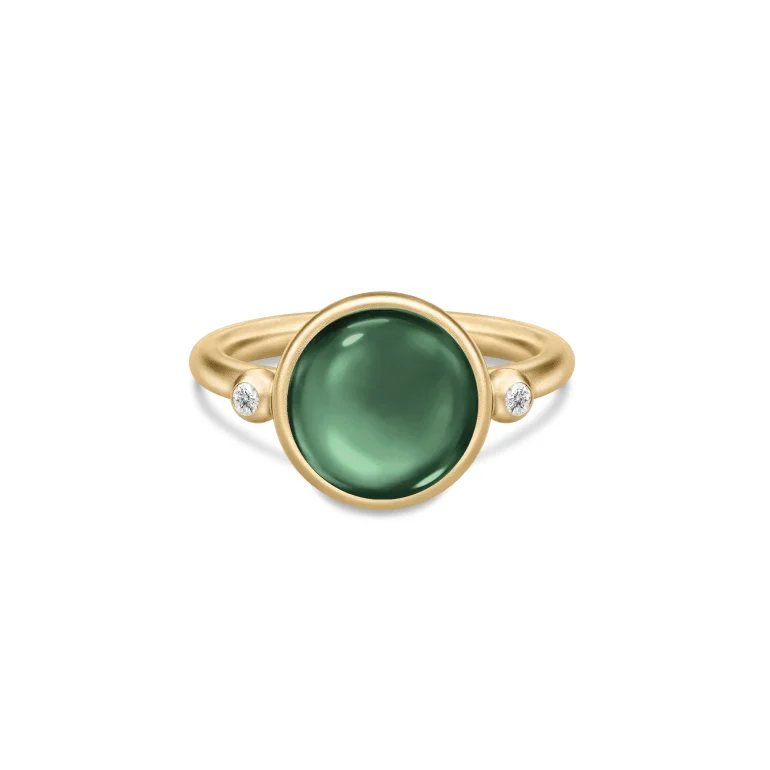 Julie Sandlau: Prime Ring - Turmalin Crystal - Forgyldt s�lv - RI248GDTMCRCZ