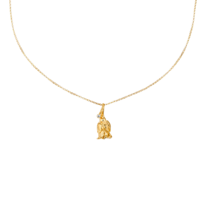 Flora Danica: Rose Vedh�ng - Halsk�de - forgyldt S�lv - Diamant - ROS-NE-G