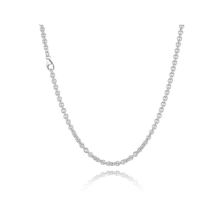 BNH: Rund Anker Halskde - Rhodineret Slv - forskellige lngder og bredder