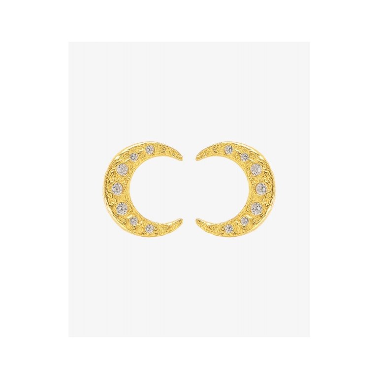 Hultquist: Hvide halvm�ne �reringe - S�lv - S08030 G-W