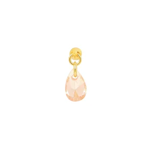 Hultquist: Peach raindrop reringe - Forgyldt Slv - S08155G