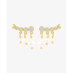 Hultquist: River Pearl reringe - Forgyldt Slv - S08177G