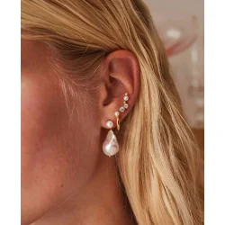 Hultquist: Agnes pearl  reringe - Forgyldt Slv - S08239G