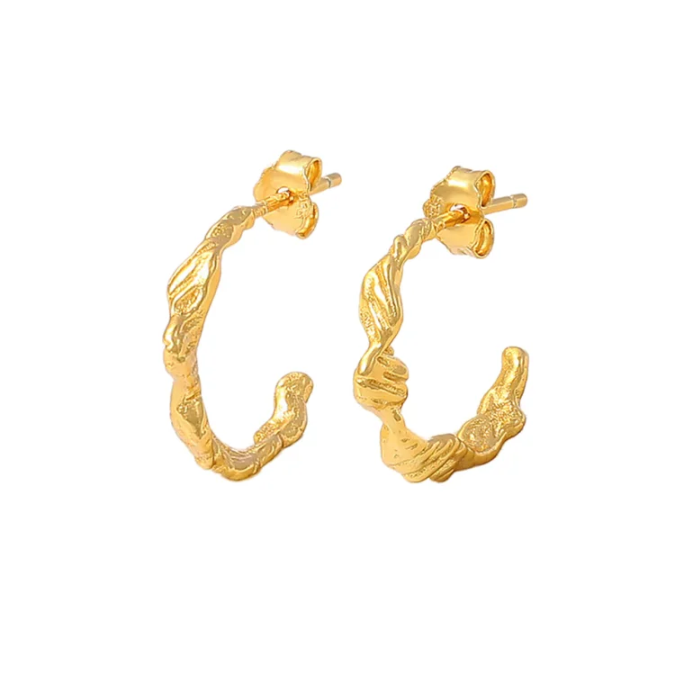 Hultquist: Lorelei petite hoops - �reringe Forgyldt S�lv - S08466G