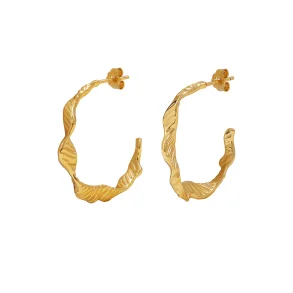 Hultquist: Lorelei grande hoops - �reringe Forgyldt S�lv - S08467G