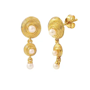 Hultquist: Shelly Double reringe - Forgyldt Slv - S08499G