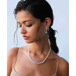 Hultquist: Evelyn Pearl Halskde - Slv - S08512G