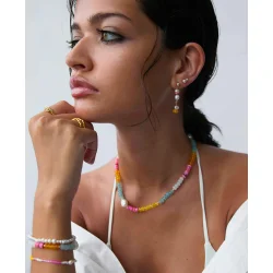 Hultquist: Pink Rainvow Armbnd - Slv - S08519G