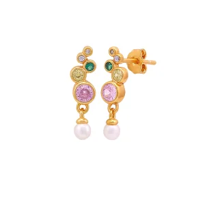 Hultquist: Sienna Rainbow �reringe - Forgyldt S�lv - S08587G