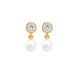 Hultquist: Harper Petite �reringe - Forgyldt S�lv - S08589G