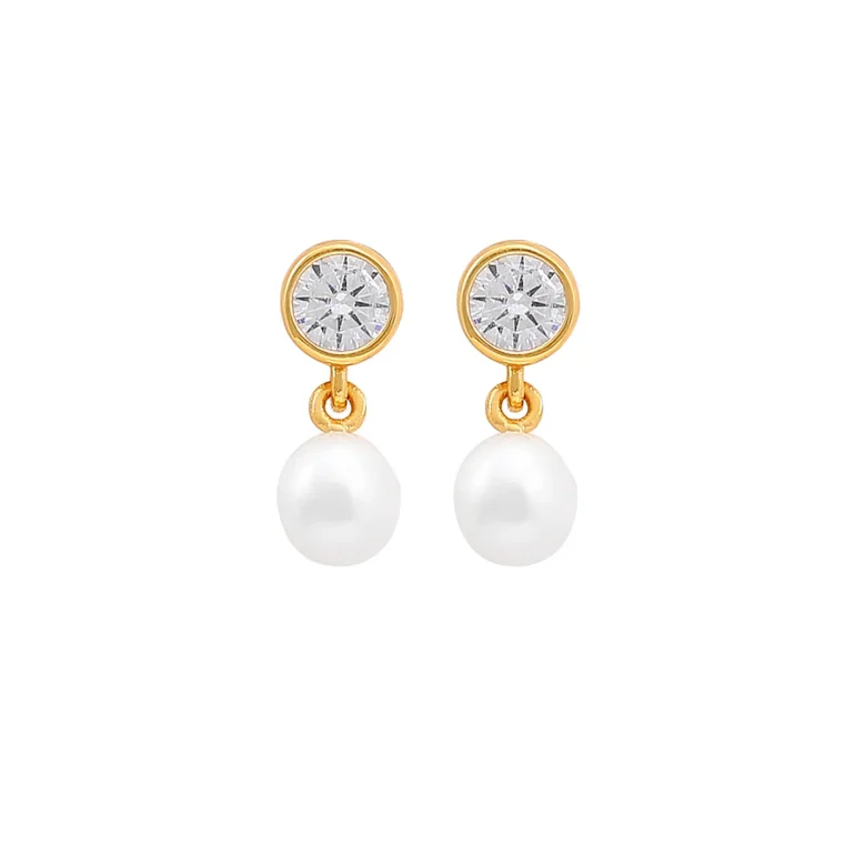 Hultquist: Harper Petite �reringe - Forgyldt S�lv - S08589G