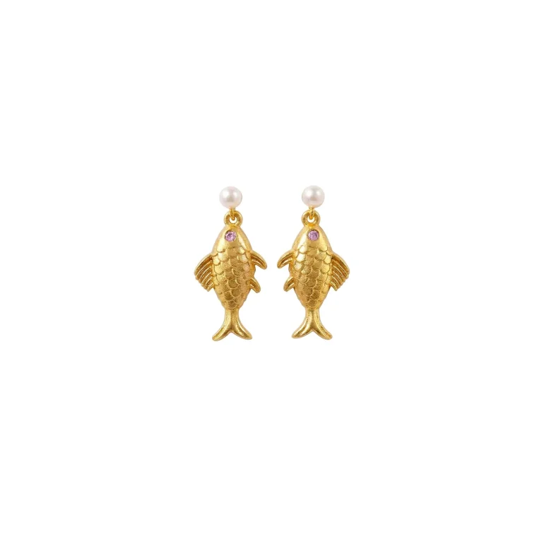 Hultquist: Deep Sea �reringe - Forgyldt S�lv - S08690G