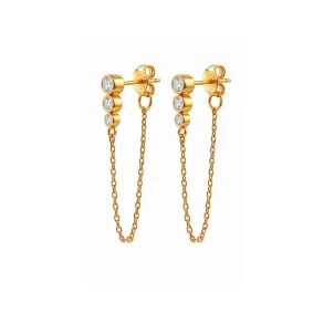 Hultquist: Lyra Chain �reringe - Forgyldt S�lv - S08686G