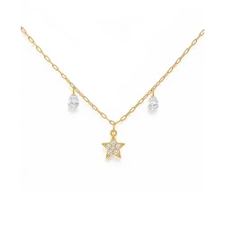 Hultquist: Sylvie Star Halsk�de - Forgyldt S�lv - S08695G