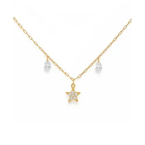 Hultquist: Sylvie Star Halsk�de - Forgyldt S�lv - S08695G