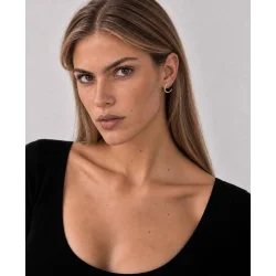 Hultquist: Elara Hoops �reringe - Forgyldt S�lv - S08709G
