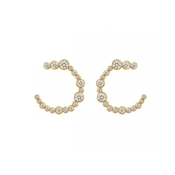 Hultquist: Elara Hoops �reringe - Forgyldt S�lv - S08709G