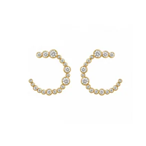 Hultquist: Elara Hoops �reringe - Forgyldt S�lv - S08709G