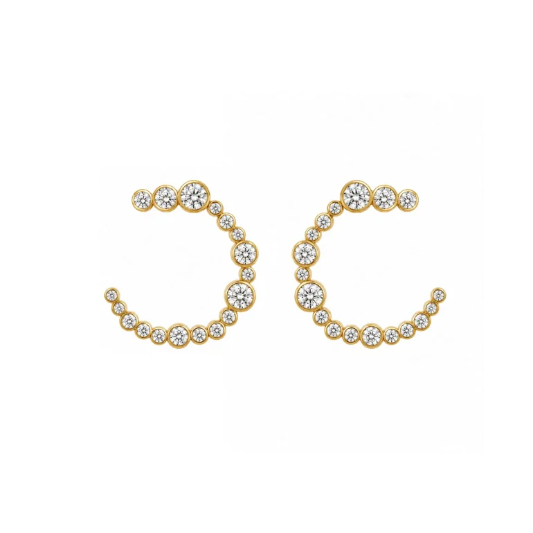 Hultquist: Elara Hoops �reringe - Forgyldt S�lv - S08709G