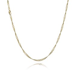 BNH: Singapore Halsk�de - Guld - 8 KT - forskellige l�ngder og bredder