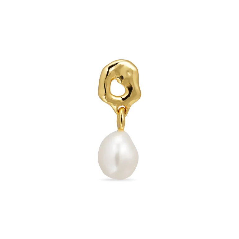Jane Knig: Space Stud m. perle rering - restik - FORGYLDT - SSP-AW23-G