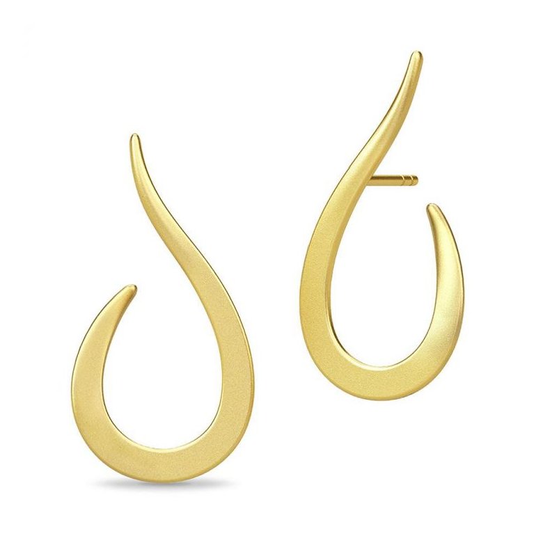 Julie Sandlau: Classic Swan �restikker - �reringe - Forgyldt s�lv - ST106GD 