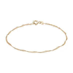 BNH: Singapore Armbnd - Guld - 14kt - 17cm