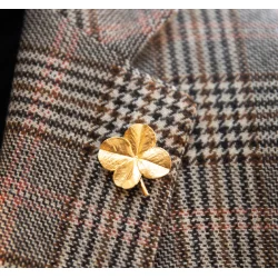 Flora Danica: Firklver broche - forgyldt slv - FLC-Bro-G